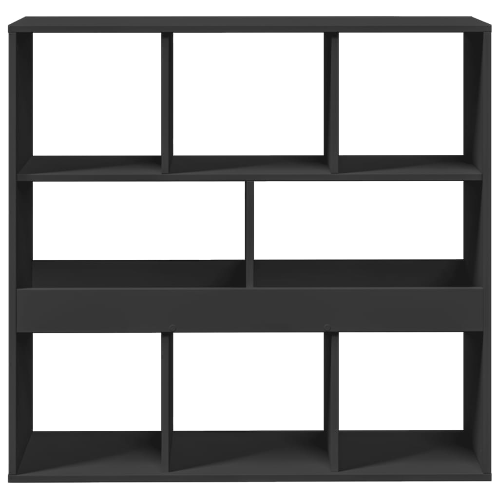 Bibliotecă/Separator cameră, negru, 100x33x94,5 cm