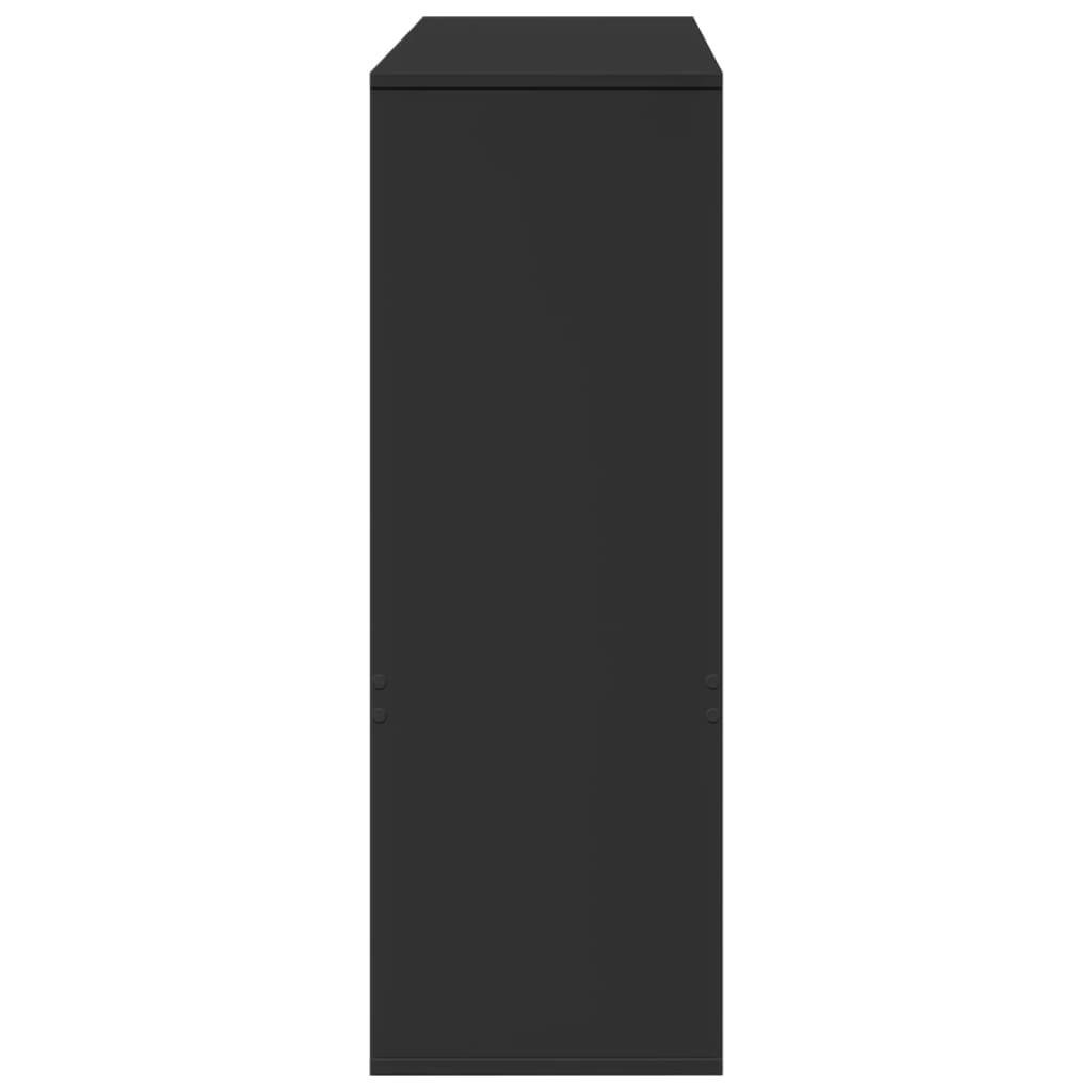 Bibliotecă/Separator cameră, negru, 100x33x94,5 cm