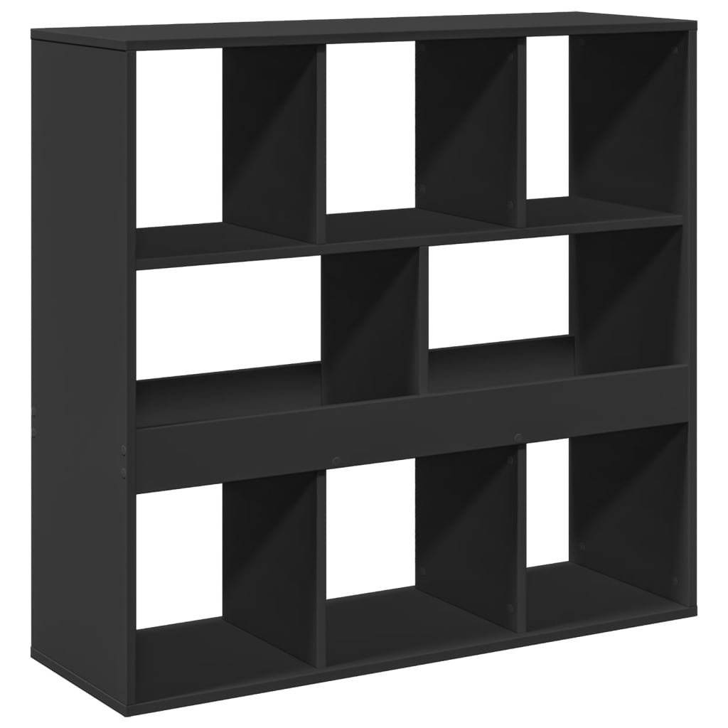 Bibliotecă/Separator cameră, negru, 100x33x94,5 cm