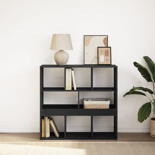 Bibliotecă/Separator cameră, negru, 100x33x94,5 cm