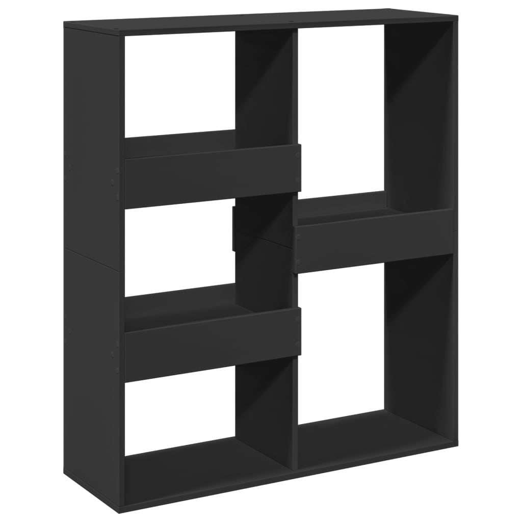 Bibliotecă/Separator cameră, negru, 100x33x115 cm