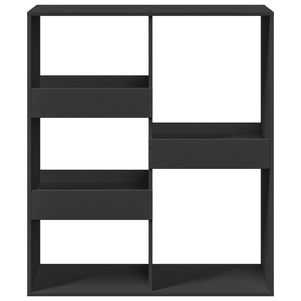 Bibliotecă/Separator cameră, negru, 100x33x115 cm
