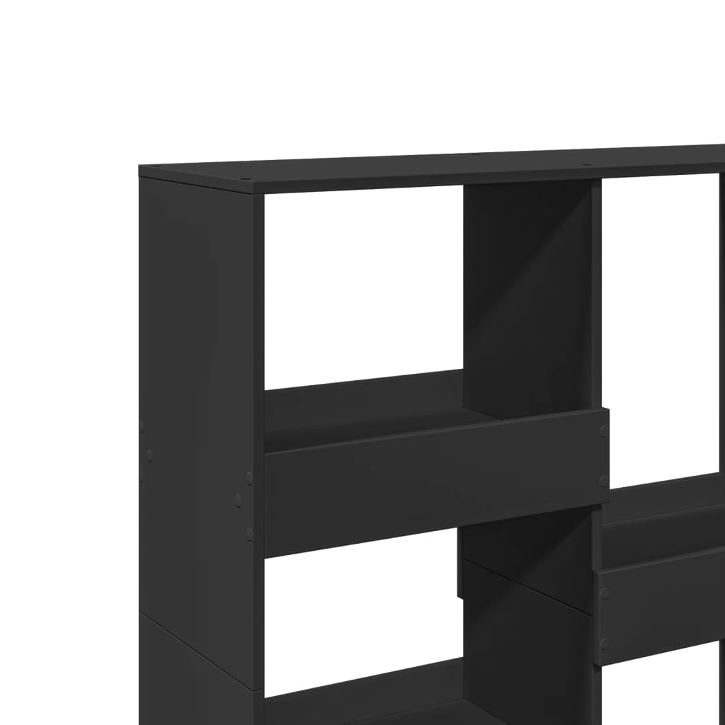 Bibliotecă/Separator cameră, negru, 100x33x115 cm