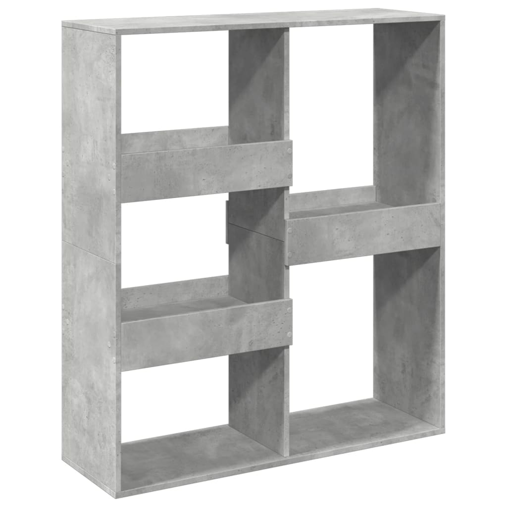 Bibliotecă/Separator cameră, gri beton, 100x33x115 cm