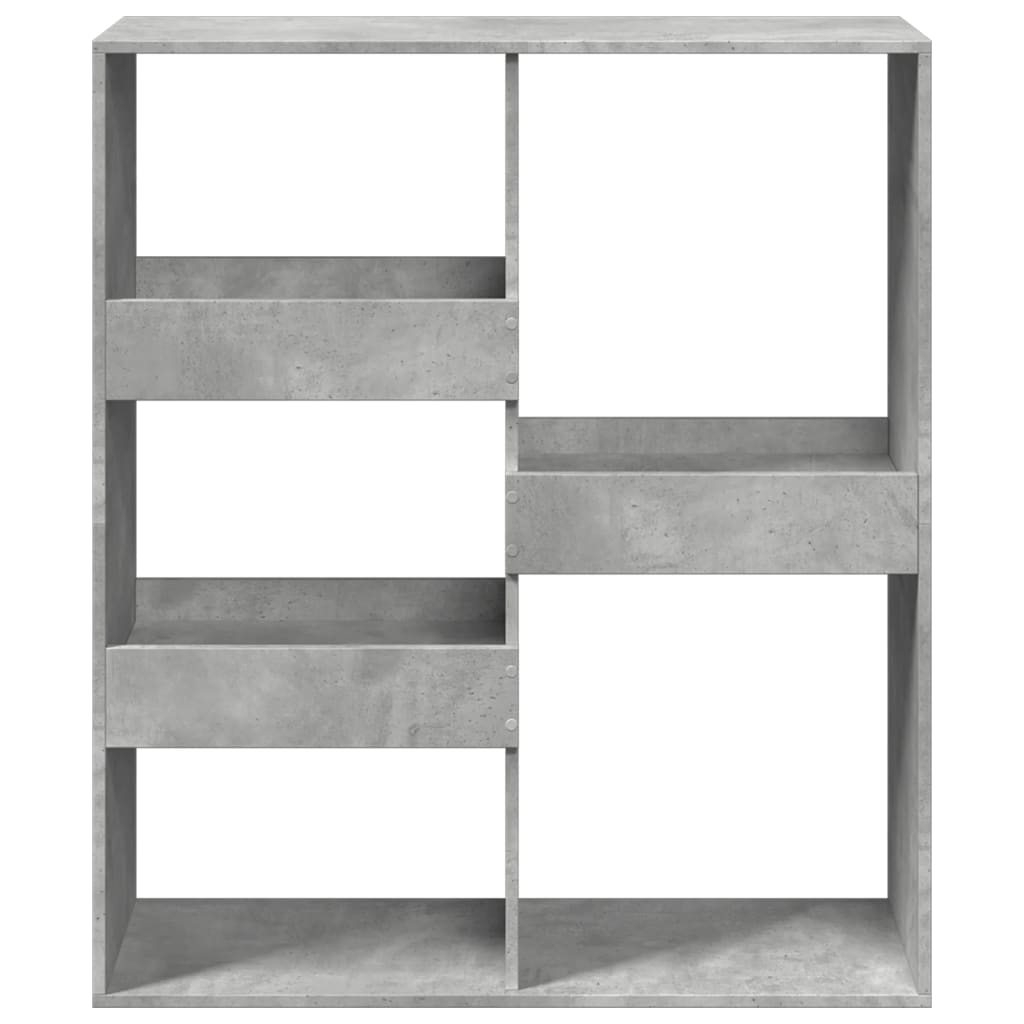 Bibliotecă/Separator cameră, gri beton, 100x33x115 cm