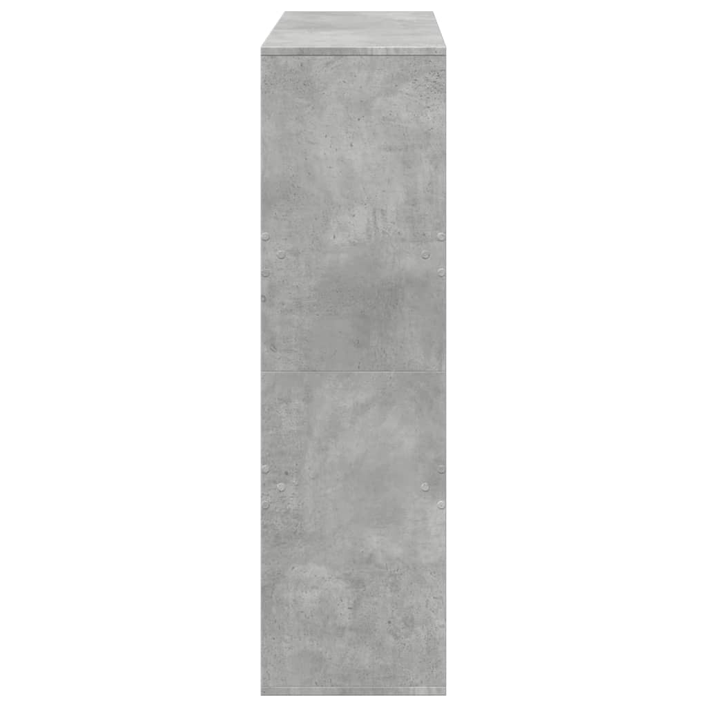 Bibliotecă/Separator cameră, gri beton, 100x33x115 cm