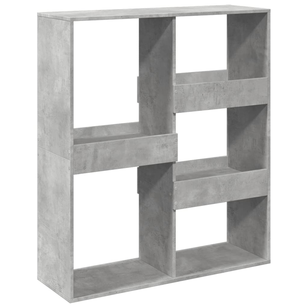 Bibliotecă/Separator cameră, gri beton, 100x33x115 cm