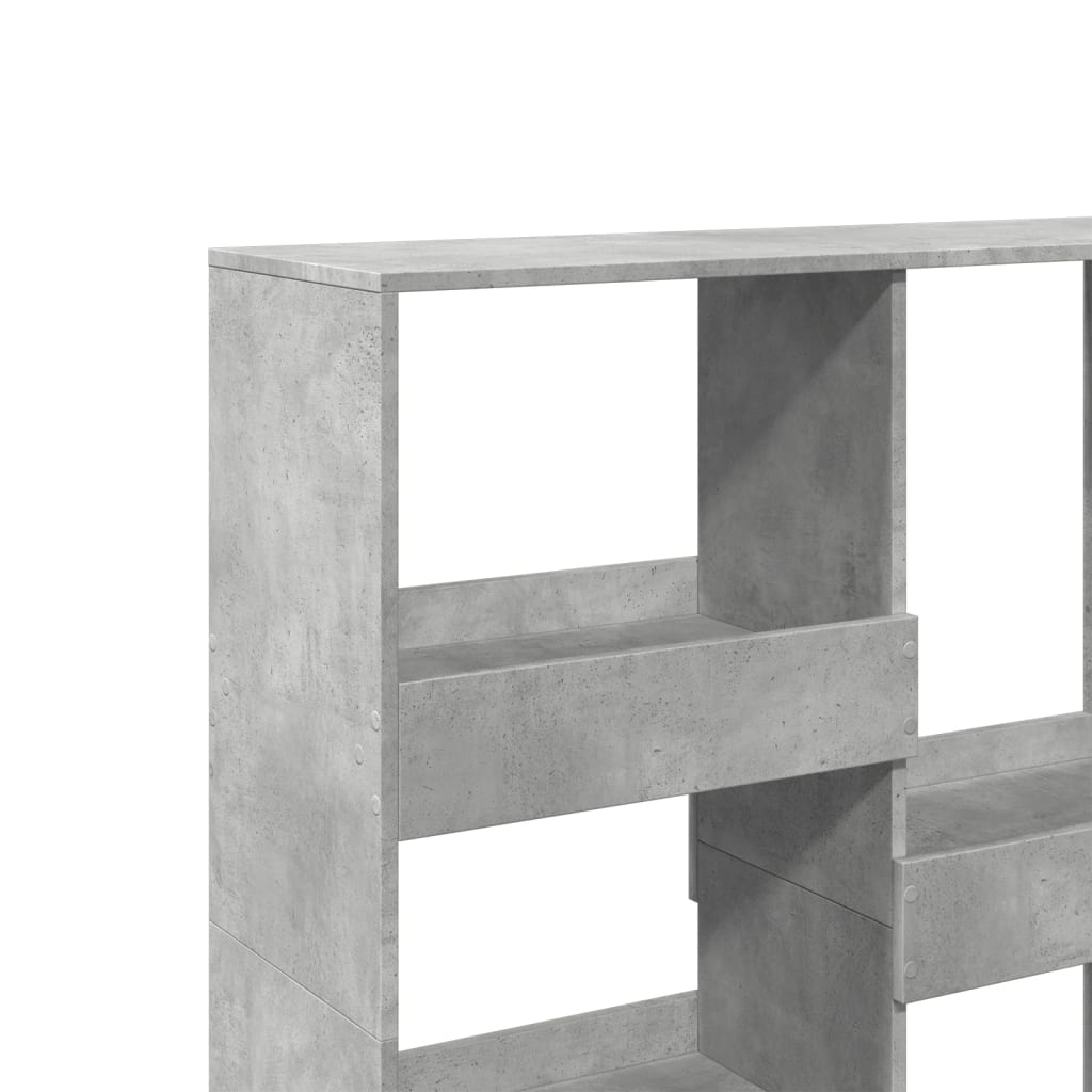 Bibliotecă/Separator cameră, gri beton, 100x33x115 cm
