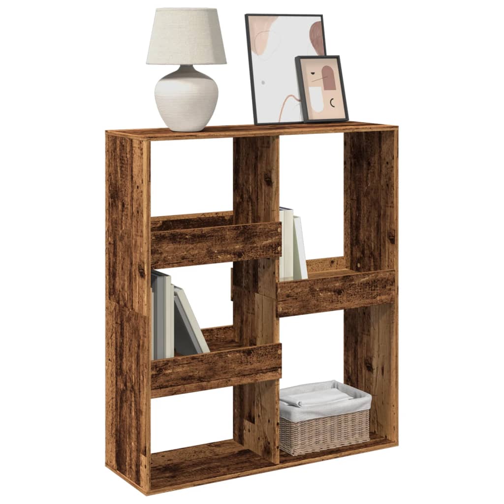 Bibliotecă/Separator cameră, lemn vechi, 100x33x115 cm