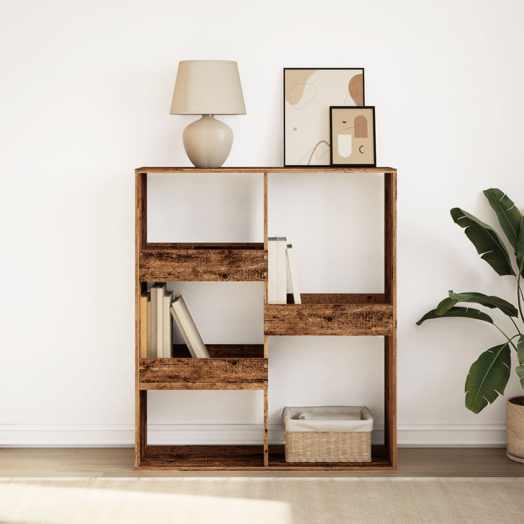 Bibliotecă/Separator cameră, lemn vechi, 100x33x115 cm
