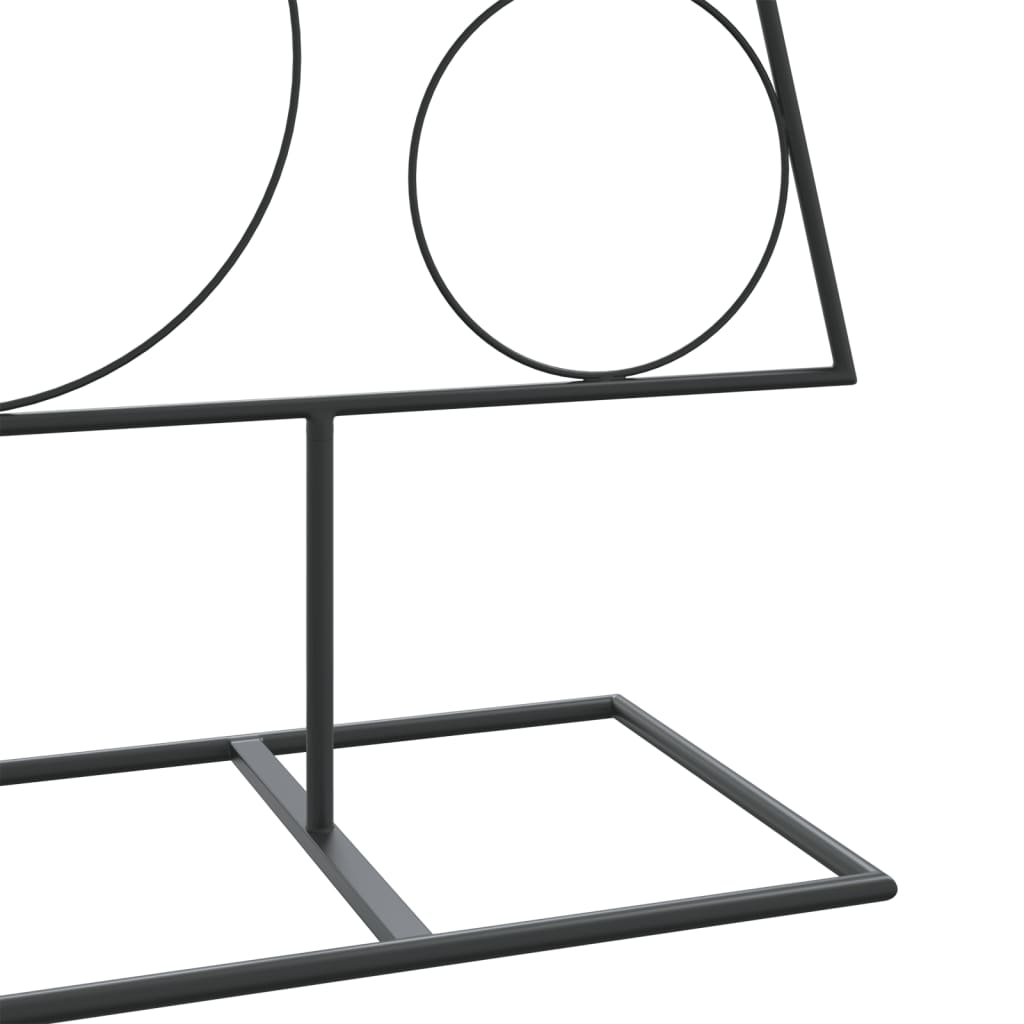 Brad de Crăciun din metal pentru decor, negru, 150 cm