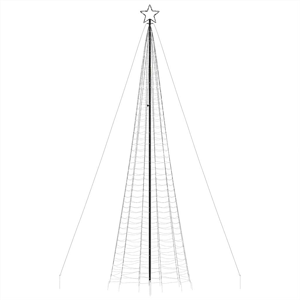 Lumină brad de Crăciun cu țăruși, 1534 LED-uri, alb cald, 500cm