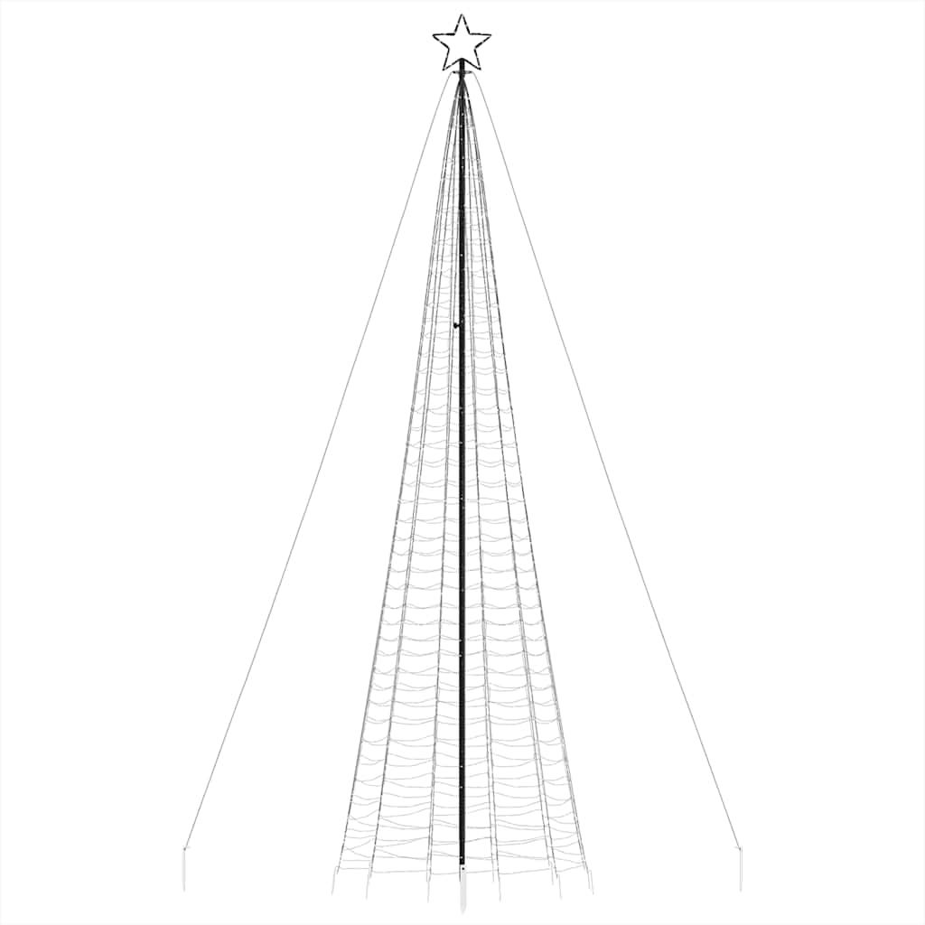 Lumină pentru brad de Crăciun cu vârfuri 1534 LED-uri alb rece