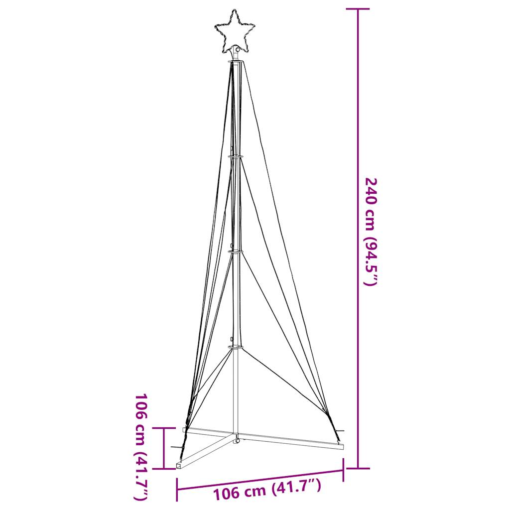 Instalație brad de Crăciun 483 LED-uri, albastru, 240 cm