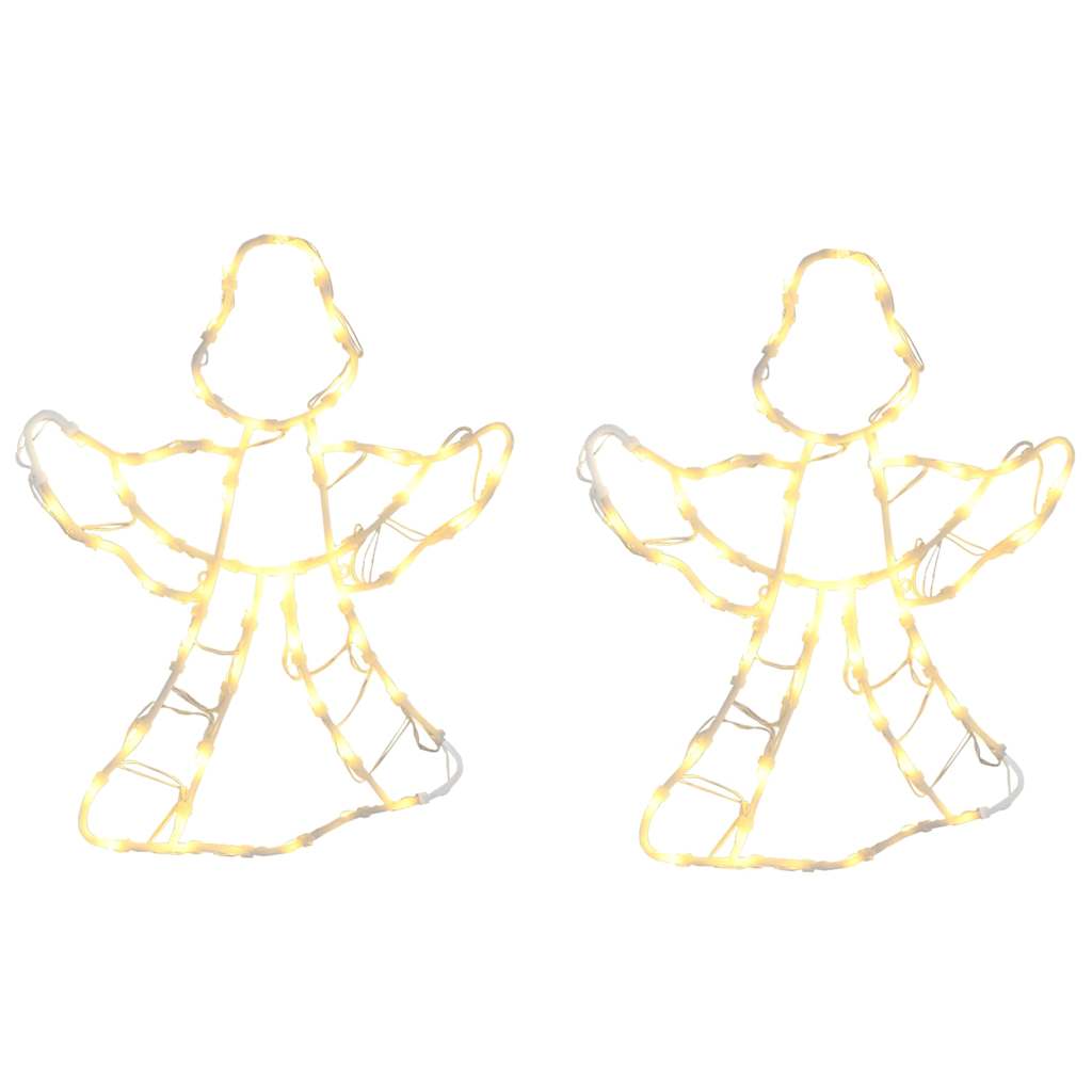 Lumini de Crăciun Siluetă înger 2 buc 50 LED-uri alb cald