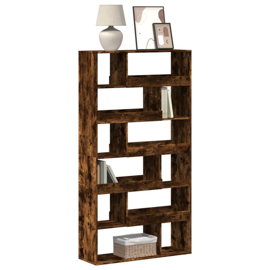 Bibliotecă, stejar fumuriu, 100x33x187,5 cm, lemn prelucrat