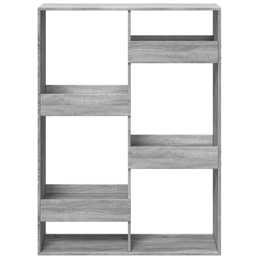 Bibliotecă, gri sonoma, 100x33x135 cm, lemn prelucrat