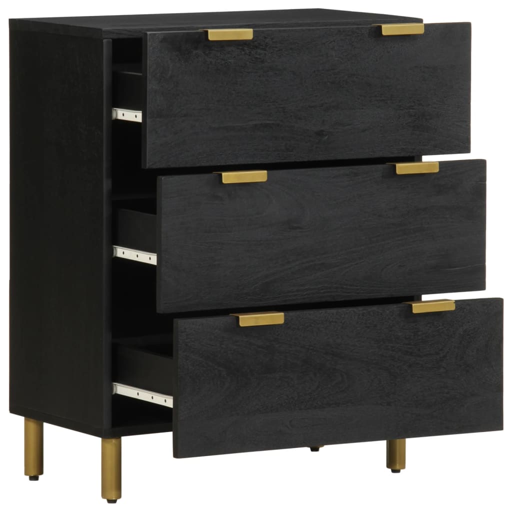 Dulapuri, 2 buc., negru, 60x33x75 cm, lemn prelucrat