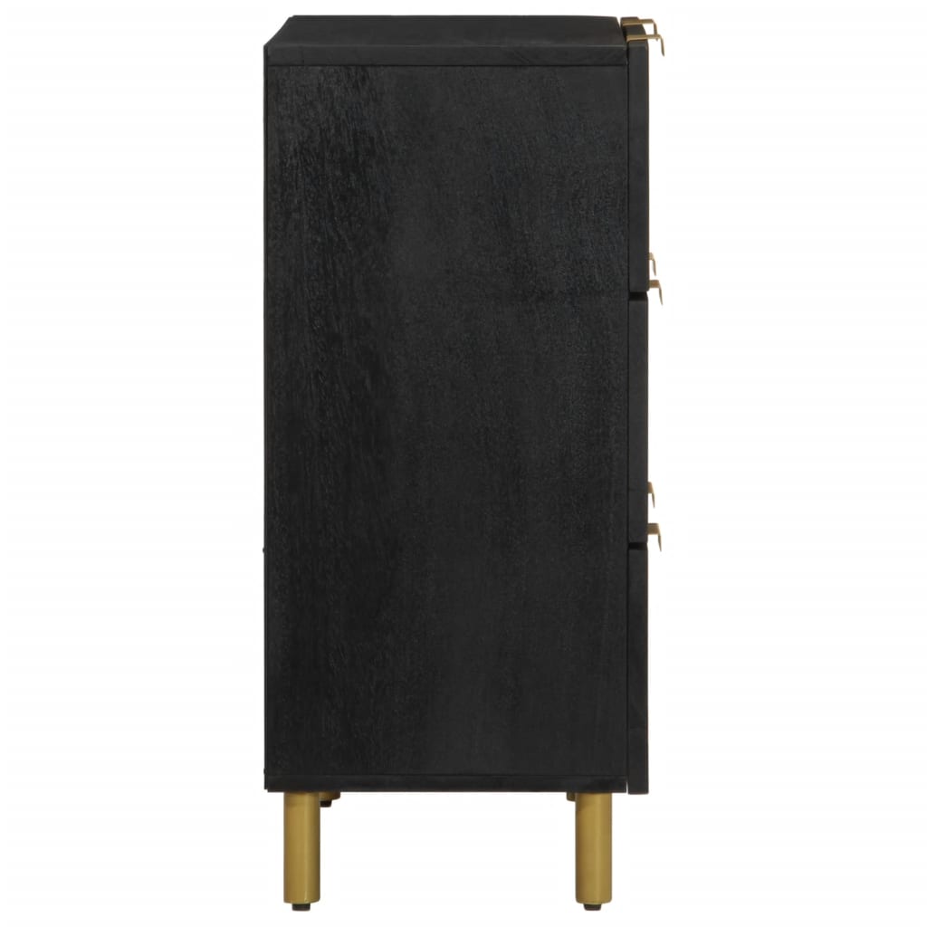 Dulapuri, 2 buc., negru, 60x33x75 cm, lemn prelucrat