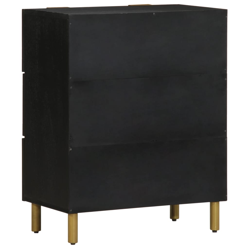 Dulapuri, 2 buc., negru, 60x33x75 cm, lemn prelucrat