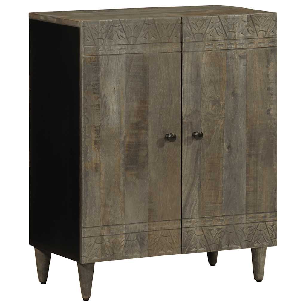 Bufete 3 piese gri deschis 60x33,5x75 cm lemn masiv de mango