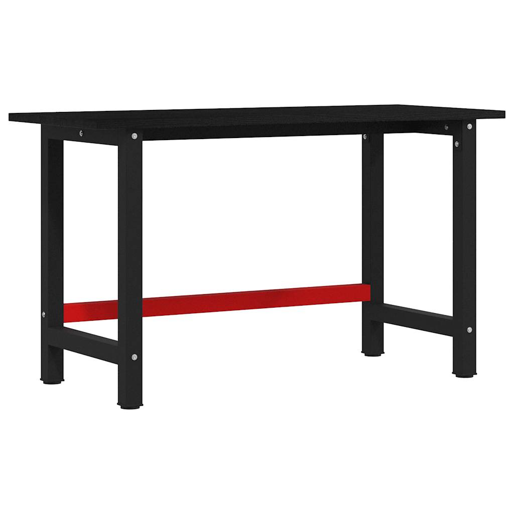 Banc lucru maro închis 140x60x81,5 cm lemn masiv stejar