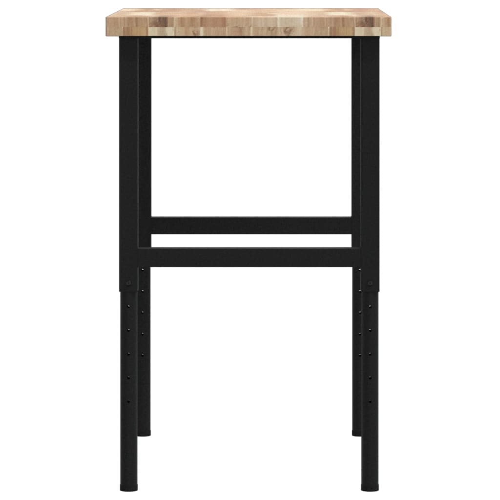 Banc lucru 80x60x(73-99,5) cm lemn masiv acacia dreptunghiular