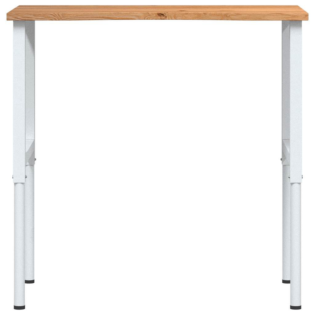 Banc lucru maro 100x60x(71,5-98)cm lemn masiv stejar