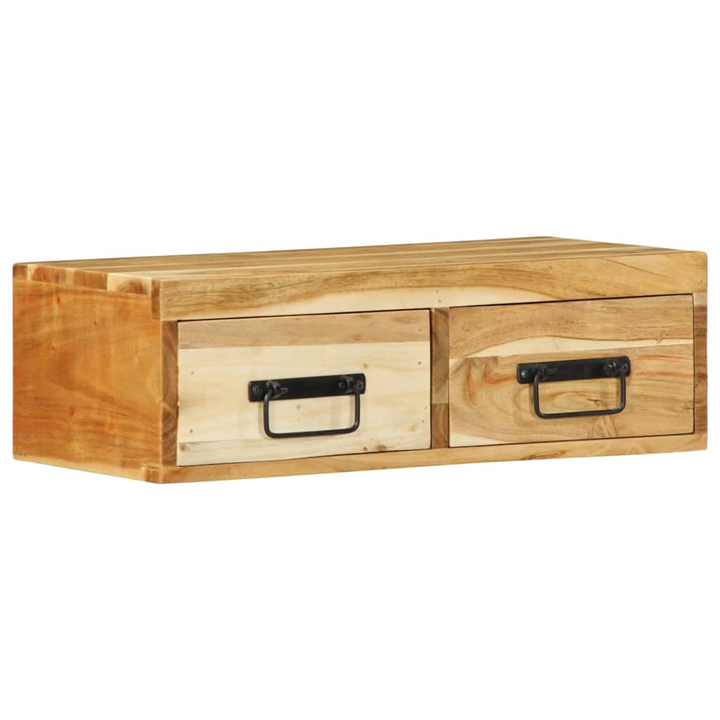 Dulap TV montat pe perete 60x30x19 cm, lemn masiv de acacia