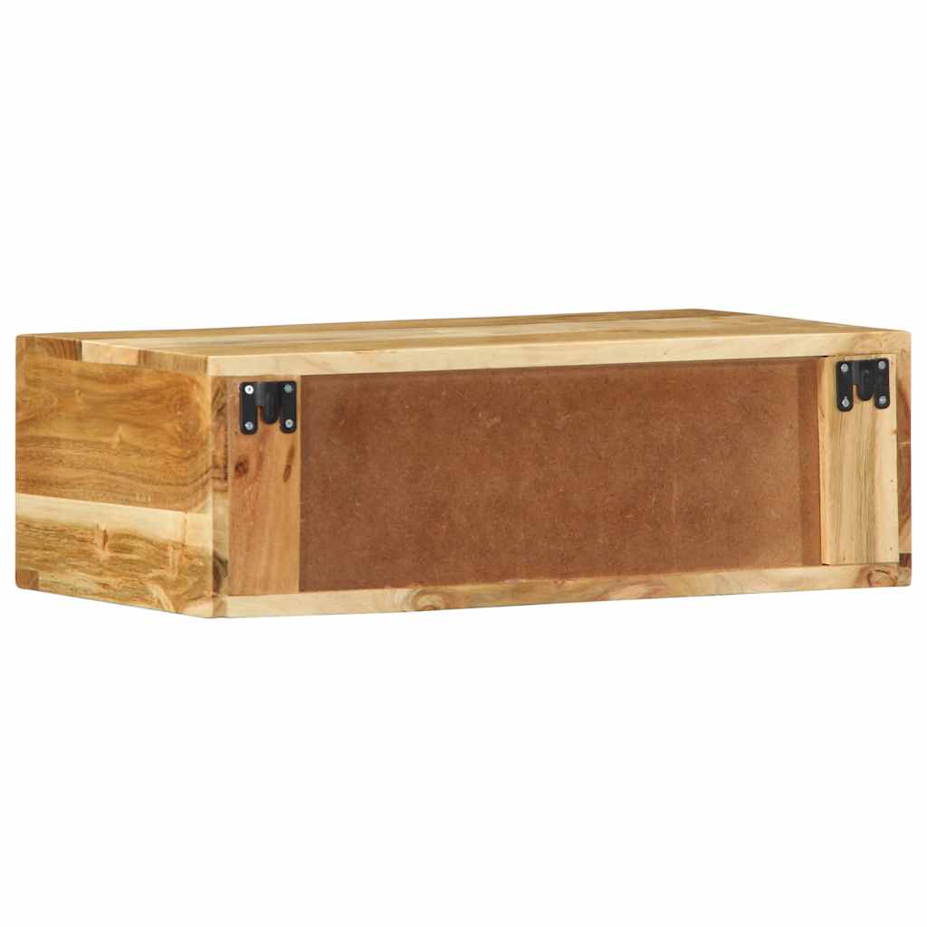 Dulap TV montat pe perete 60x30x19 cm, lemn masiv de acacia