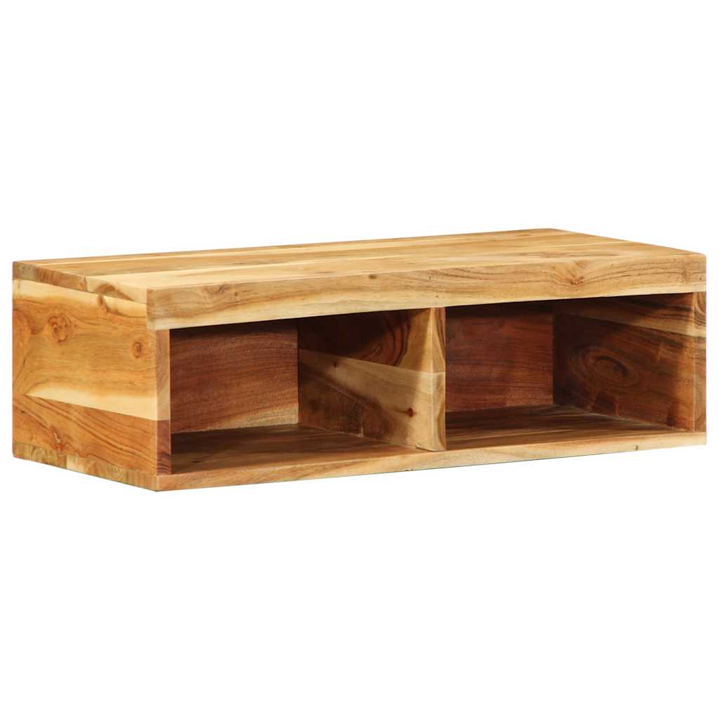 Dulap TV montat pe perete 60x30x19 cm, lemn masiv de acacia