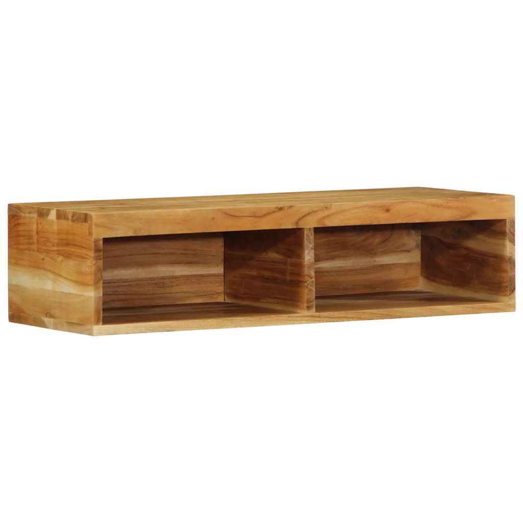 Dulap TV montat pe perete 80x30x19 cm, lemn masiv de acacia