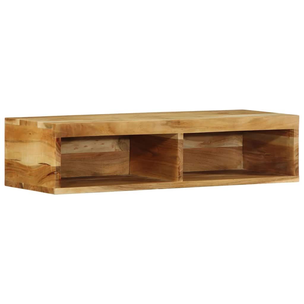 Dulap TV montat pe perete 80x30x19 cm, lemn masiv de acacia