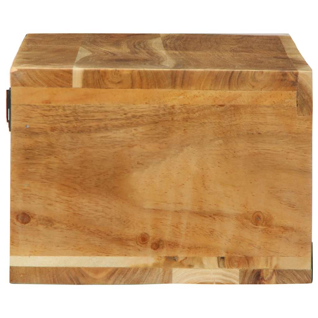 Dulap TV montat pe perete 80x30x19 cm, lemn masiv de acacia