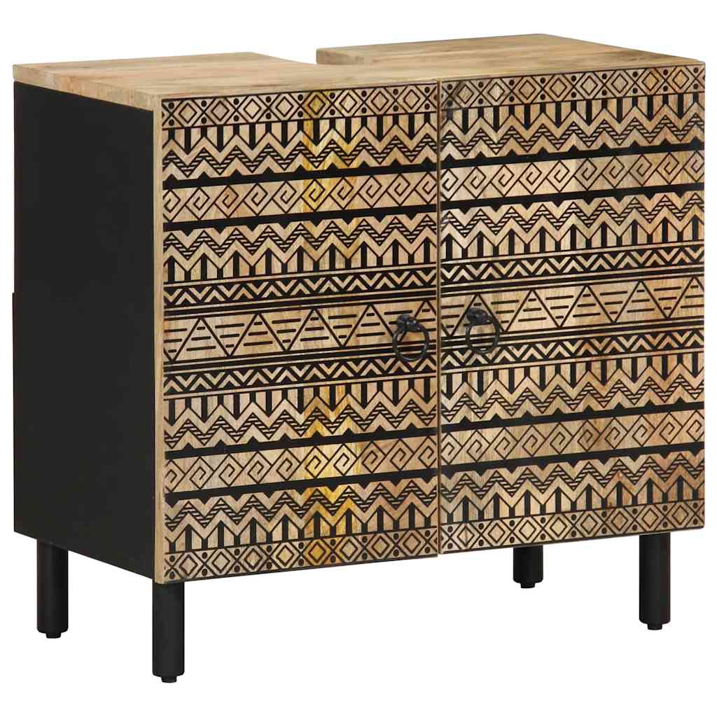 Set mobilier de baie, 2 piese, lemn masiv de mango