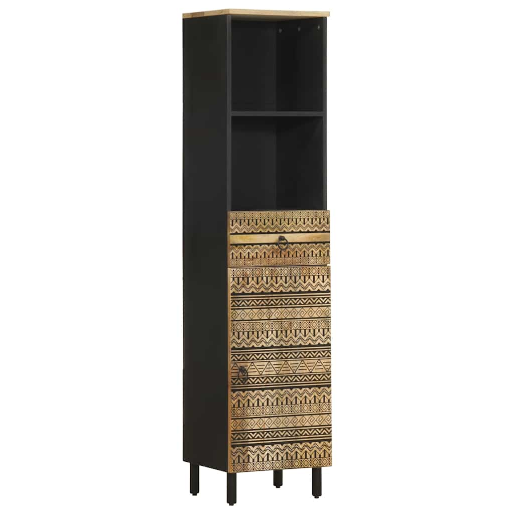 Set mobilier de baie, 4 piese, lemn masiv de mango