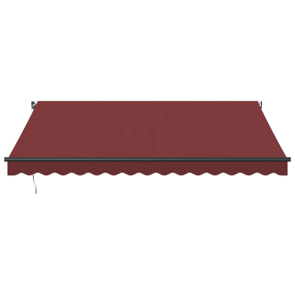 Copertina retractabilă manual cu LED-uri, vișiniu, 400x300 cm
