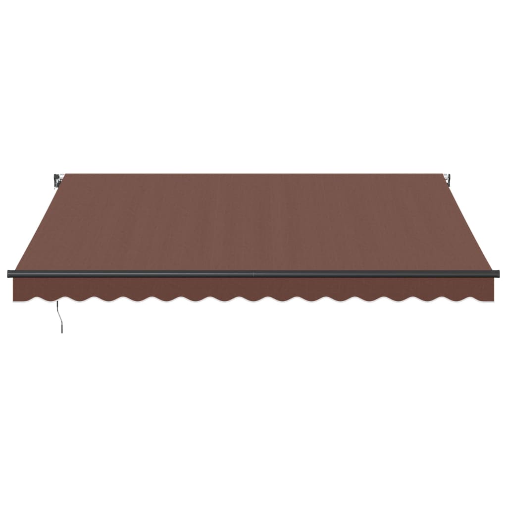Copertină retractabilă manual, maro, 400x300 cm
