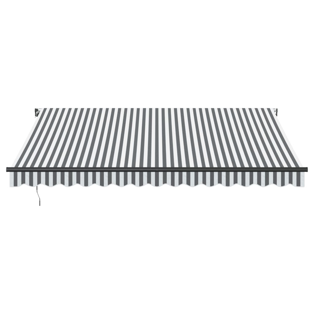 Copertină retractabilă manual, antracit/alb, 400x300 cm