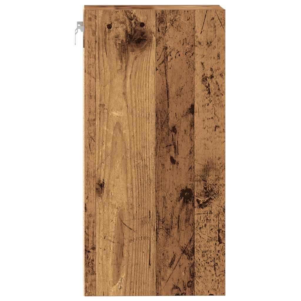 Dulap suspendat, lemn vechi, 20x29,5x60 cm, lemn prelucrat