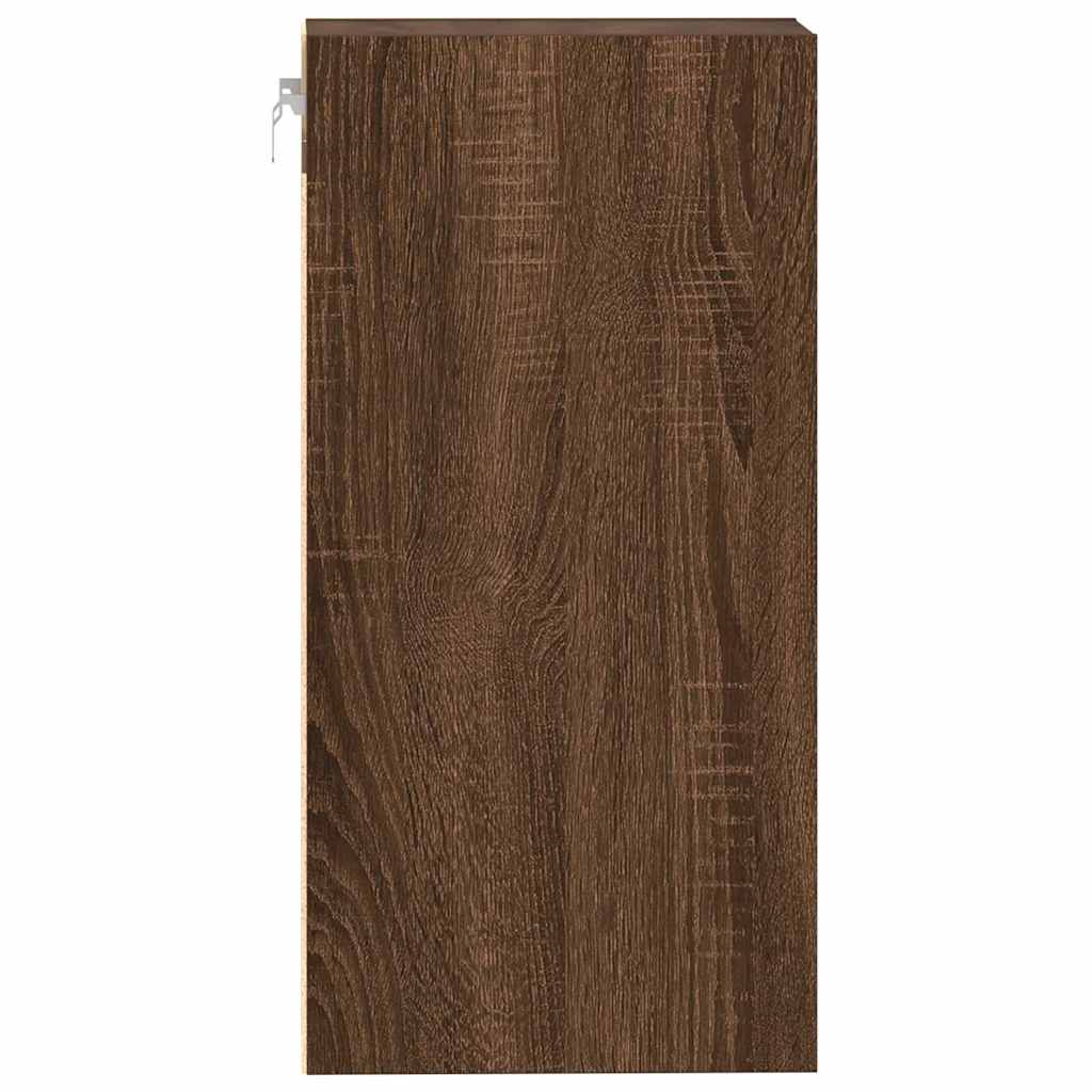 Dulap suspendat, stejar maro, 30x29,5x60 cm, lemn prelucrat