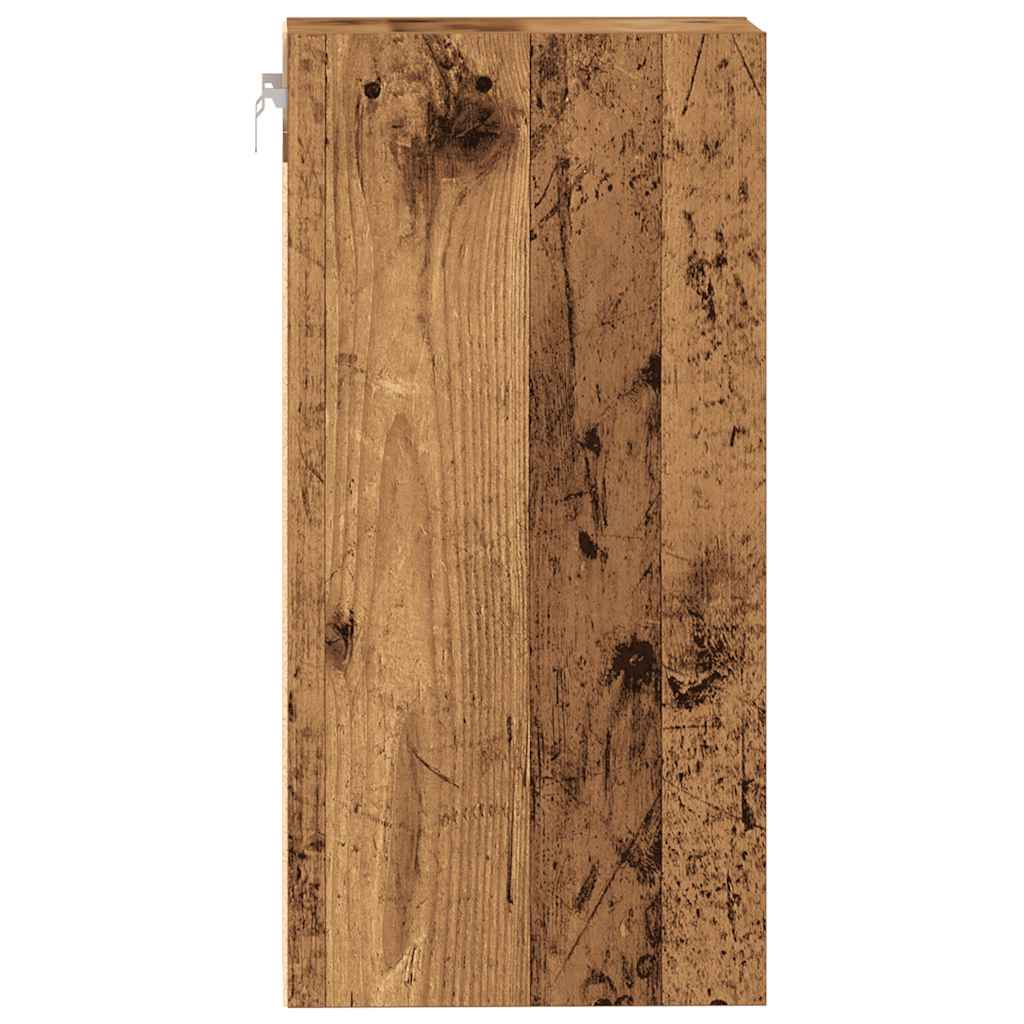 Dulap suspendat, lemn vechi, 40x29,5x60 cm, lemn prelucrat