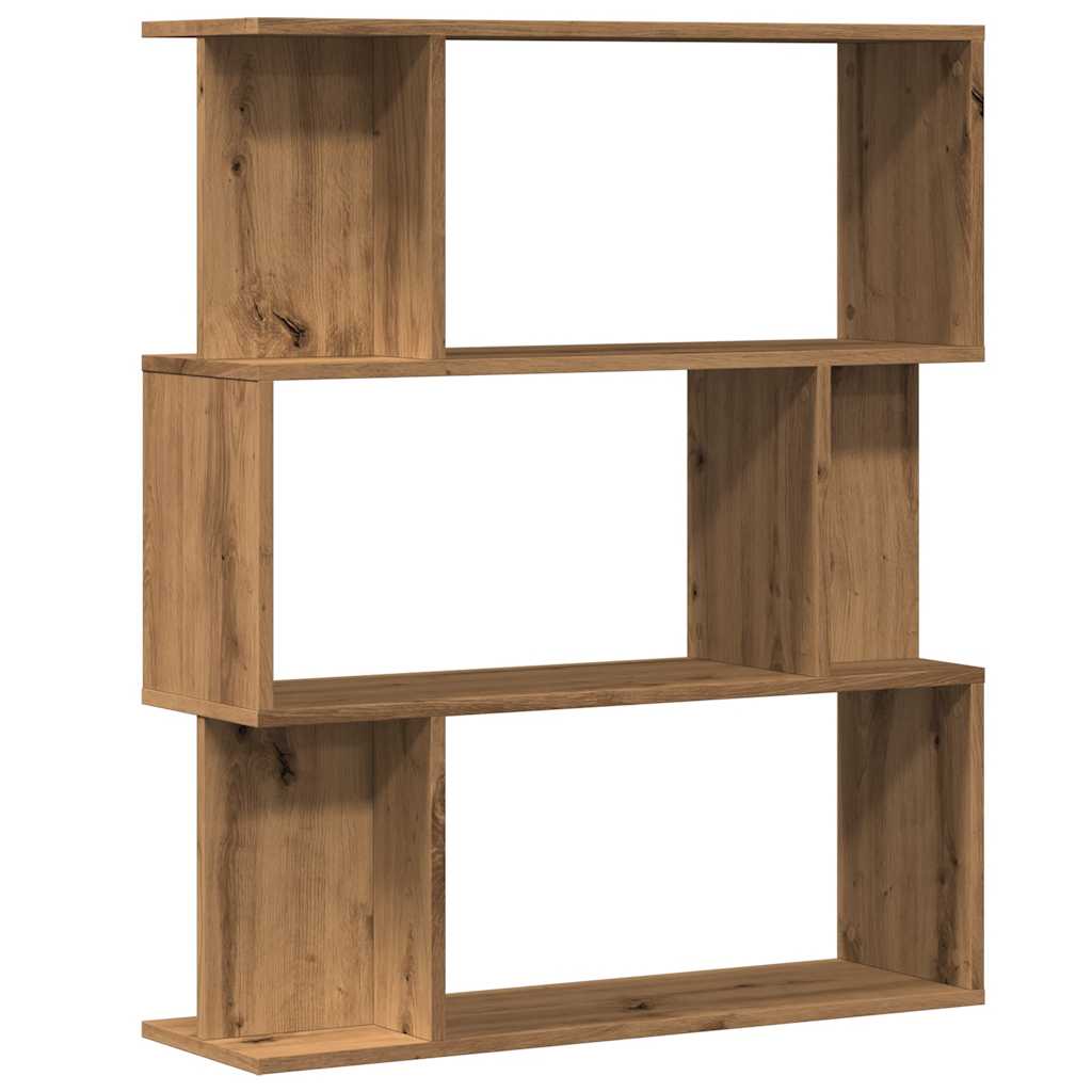 Bibliotecă, stejar artizanal, 80x24x96 cm, lemn prelucrat