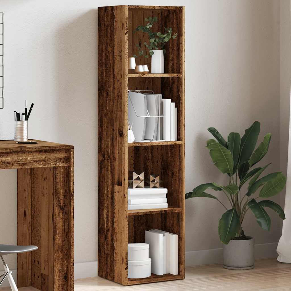 Bibliotecă, lemn vechi, 36 x 30 x 143 cm, lemn prelucrat