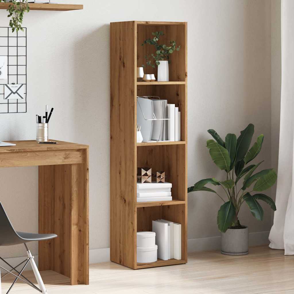 Bibliotecă, stejar artizanal, 36x30x143 cm, lemn prelucrat