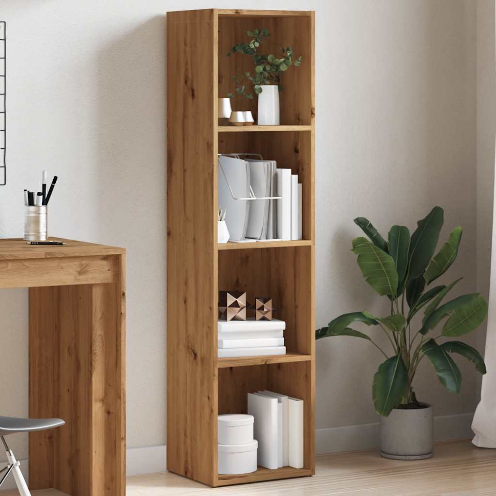 Bibliotecă, stejar artizanal, 36x30x143 cm, lemn prelucrat