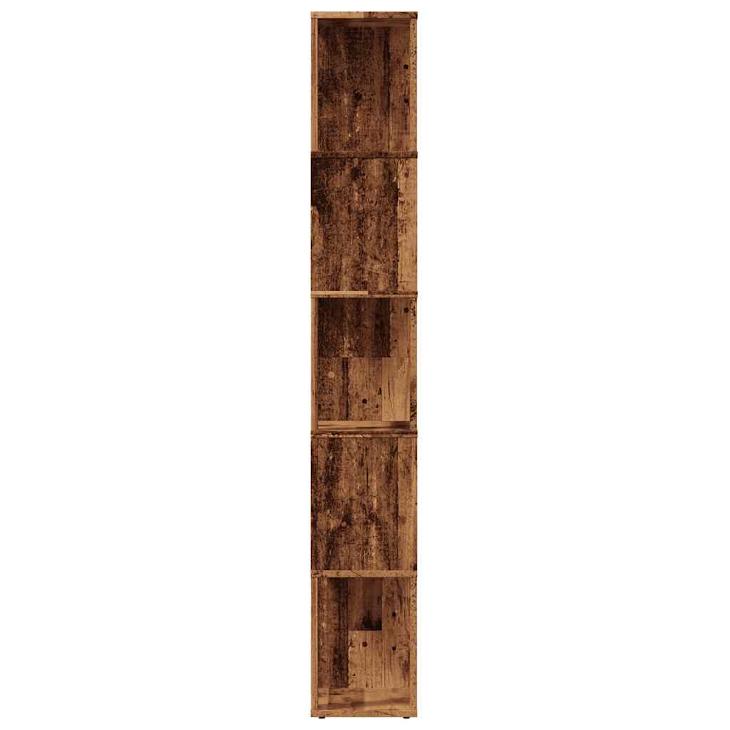 Bibliotecă, lemn vechi, 45x24x159 cm, lemn prelucrat