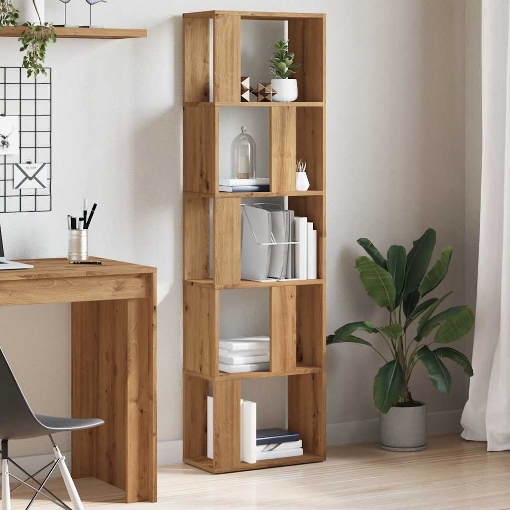 Bibliotecă, stejar artizanal, 45x24x159 cm, lemn prelucrat