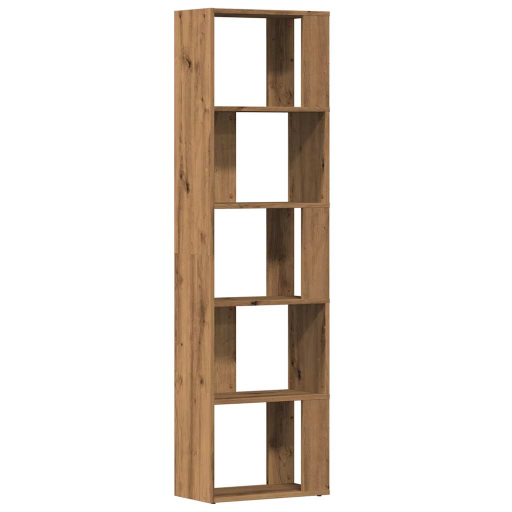 Bibliotecă, stejar artizanal, 45x24x159 cm, lemn prelucrat