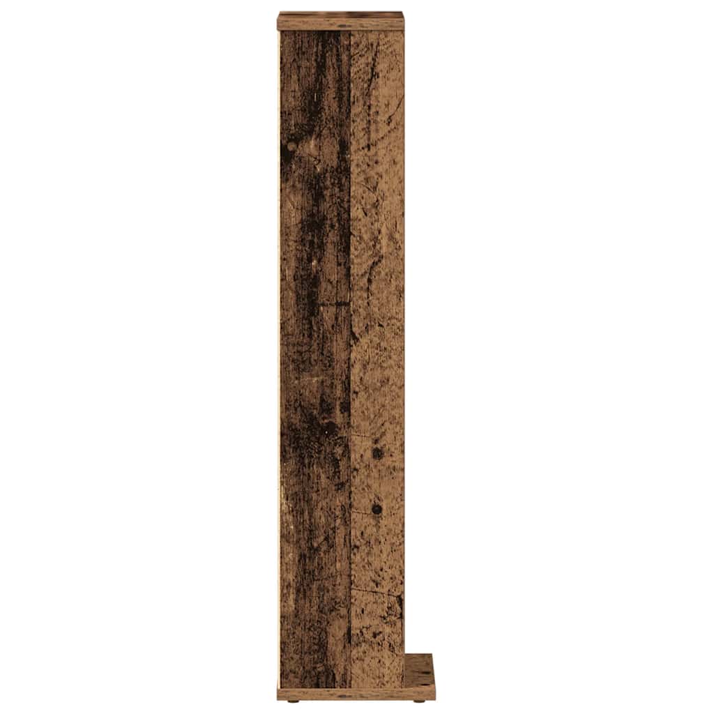 Dulap CD-uri, lemn vechi, 21x20x88 cm, lemn compozit